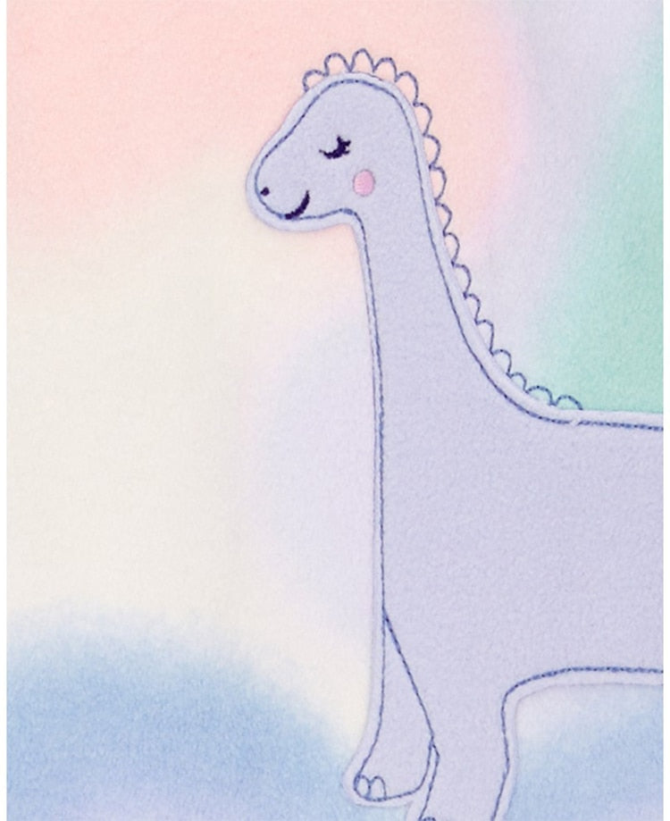 Macacão pijama bebê fleece com pézinho tie-dye dino multicor | Carter's